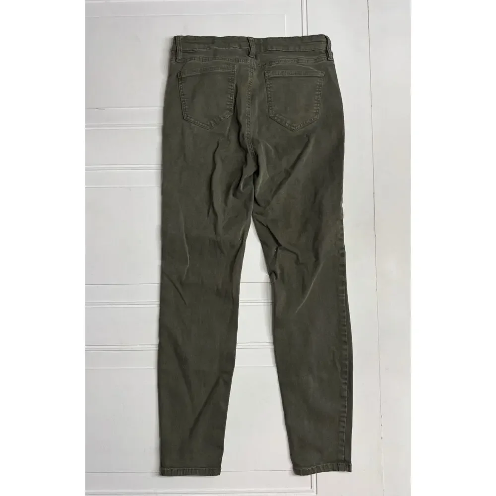 Buffalo David Bitton Hanna Green High Rise Soft Stretch Skinny Jeans Size 4/27